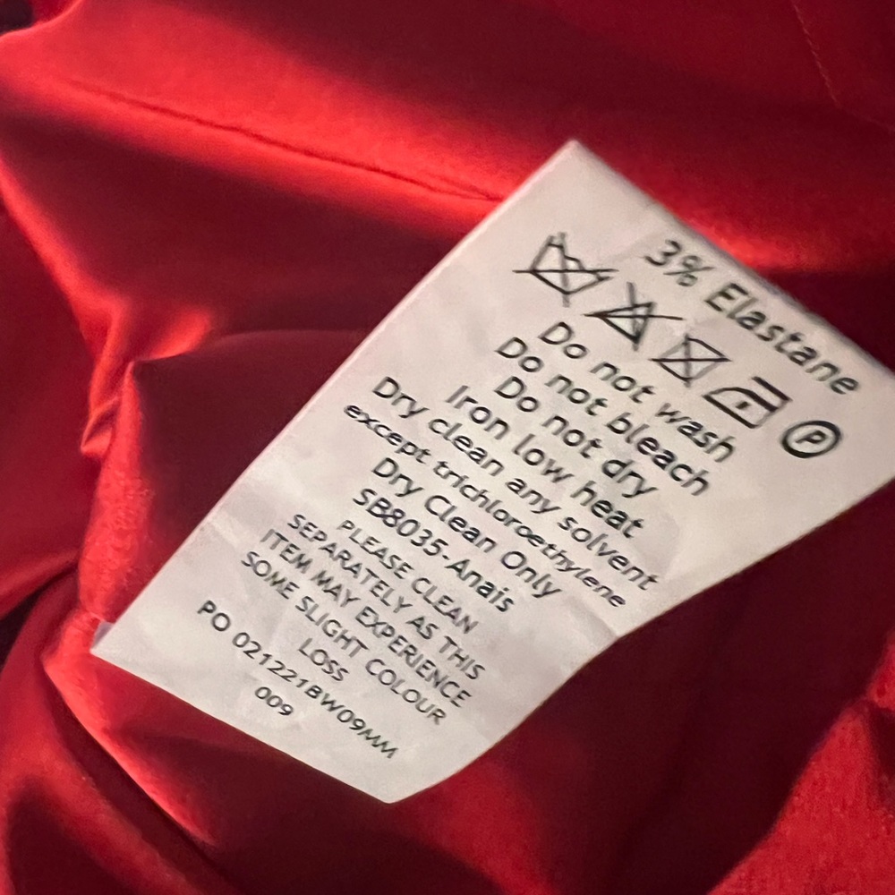HOUSE OF CB 'Anais' Red Satin Pointed Corset Midi Dress - Picture 8 of 10